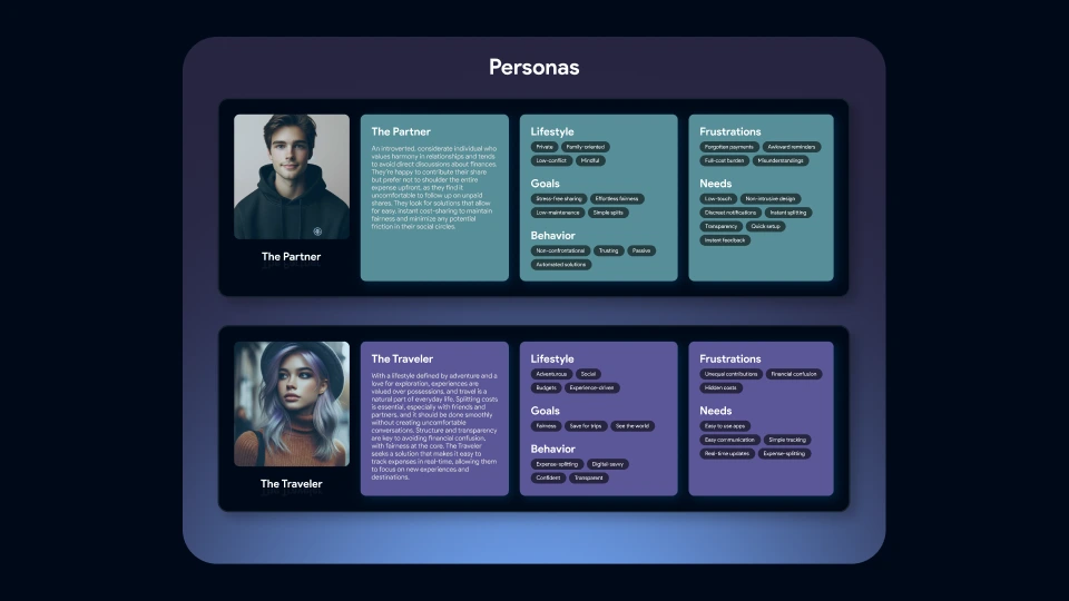 Persona Visualisation For A Money Transfer And Payment App